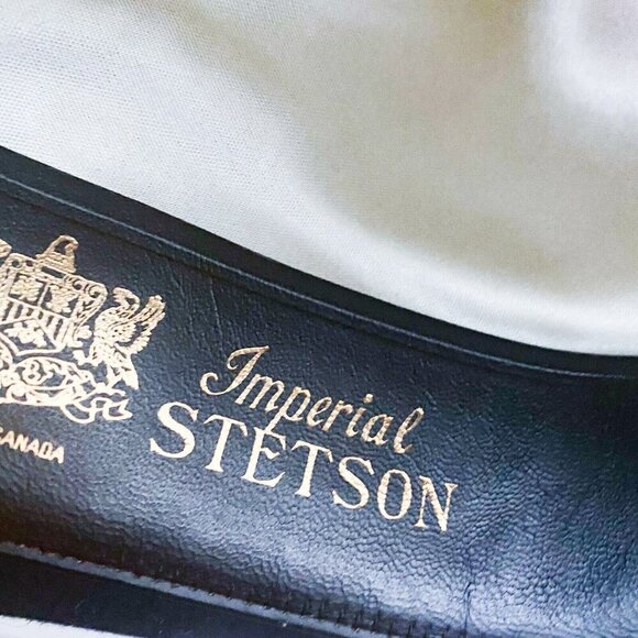 Vintage  Imperial Stetson navy Blue Wool Fedora 7 - Picture 9 of 9